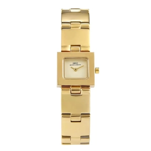 Montre carrée dorée élégante pour femmes avec bracelet chic en acier inoxydable