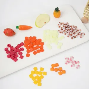 Miniature Fruit Slices PVC Simulation Food Play Toys DIY Crafts Dollhouse Decor Watermelon Dragon Fruit Checkerboard Patterns