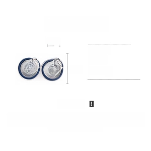 Boucles d'oreilles créoles bleu foncé de 3,9 cm et 11,6 g avec finition laquée mate