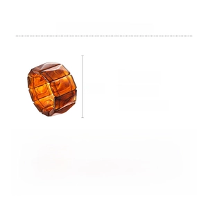 Detailed dimensions of acrylic brown marble resin bangle measuring 20cm by 3.5cm