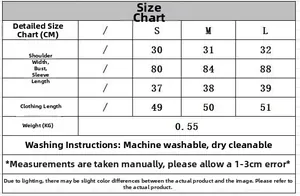 Tableau des tailles détaillé pour gilet en maille à manches bouffantes S, M, L