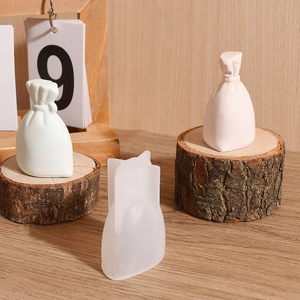 Macro detail of flexible silicone money bag mold for DIY scented candles and resin crafts