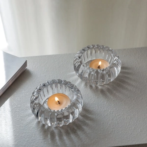Chandelier en Verre Côtelé Scandinave de Luxe Transparent pour Mariage Fête Décoration Maison
