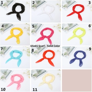 Selection of 65x65cm colorful chiffon scarves in 11 solid colors for women and dance