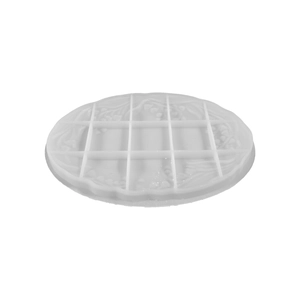 Oval lily of the valley relief tray resin mold with reinforced back structure