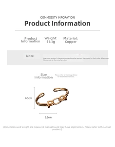 Dettaglio del bracciale a nodo in rame placcato oro rosa 18K con design a doppio filo