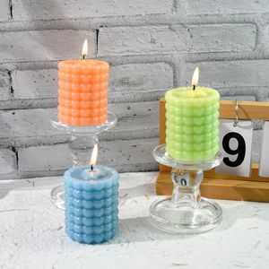 Stampi in silicone per candele cilindriche a bolle fai-da-te e decorazioni per la casa
