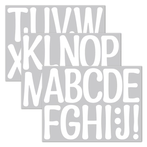 Détail des autocollants alphabet en vinyle blanc de 4 pouces pour boîtes aux lettres