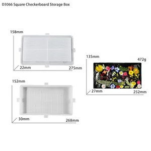 Moules en silicone détaillés pour boîte d'échecs DIY avec dimensions et motifs
