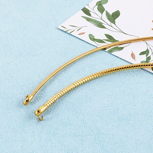 Polished gold snake chain necklace for women made of durable stainless steel