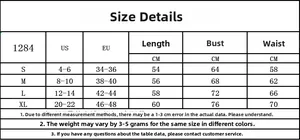 Tableau des tailles détaillé pour body en dentelle avec mesures US et EU S M L XL