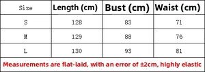 Size chart for Bohemian floral maxi dress with length, bust and waist measurements