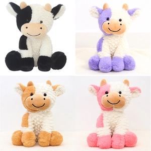 Peluche De Vaca Lindo Animal De Peluche Suave Con Algodón PP Para Decoración Del Hogar Regalo Estilos Sentados Y De Pie