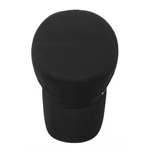 Classic black cotton flat top cadet cap for men, outdoor sun protection baseball hat