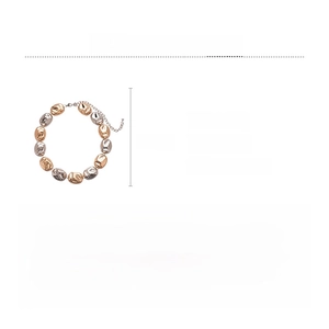 Detailed dimension guide for chunky crumpled metal oval necklace with size and weight info
