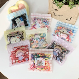 Kids Small Elastic Hair Ties High Stretch Terry Fabric No Damage Soft Hair Bands For Toddlers Colorful Cute Candy Color