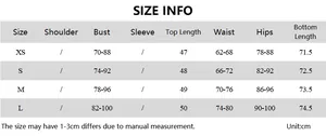 Detailed size chart for winter slim fit vest and shorts set with chest lace-up design
