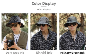 Detailed comparison of camouflage outdoor bucket hats with adjustable windproof ropes