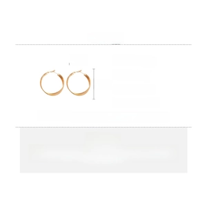 Tableau détaillé des tailles pour boucles d'oreilles créoles en cuivre doré de 4 cm