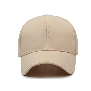 Khaki breathable quick-dry baseball cap for outdoor sports and sun protection