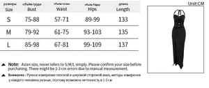 Detailed size guide for women's cutout maxi dress in CM with S, M, L measurements