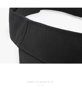 Detailed close-up of cotton baseball cap stitching and interior sweatband quality