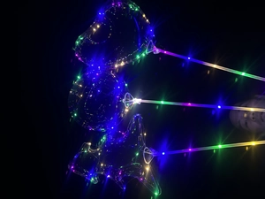 Luminous heart round and star shaped LED balloons with colorful lights for parties