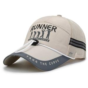 Cappello da baseball runner in mesh con visiera lunga e sottogola per il sole