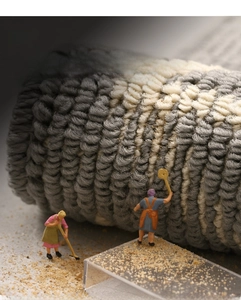 Close-up of durable striped polypropylene loop mat showing scraper texture for mud removal