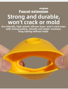 Macro shot of flexible high-elastic silicone faucet extender with durable stretchable design