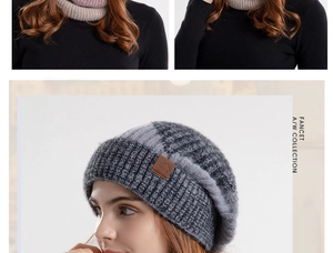 Winter-Set aus Strickmütze und Loopschal mit warmem Fleecefutter für optimalen Kälteschutz