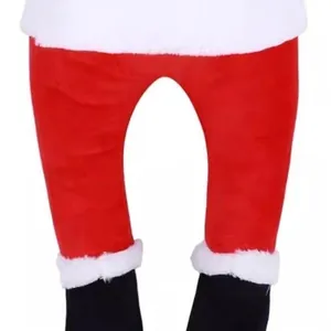 Christmas plush Santa elf legs tree decoration featuring red pants and black boots