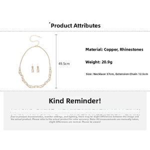 Macro view of crystal square pendant necklace and earrings set showing product dimensions