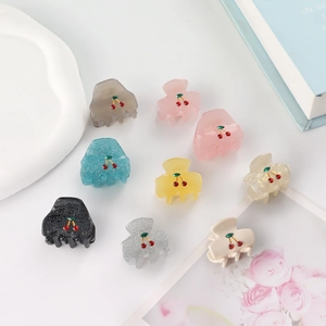 Mini Pinces À Cheveux Résine Décoration Cerise Douce Petites Épingles À Cheveux Coiffure Élégante Pour Femmes Filles