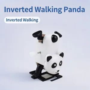 Wind-up Panda Toy Handstand Walking Mechanical Clockwork Animal Cartoon ABS Plastic Cute Gift