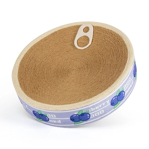 Blueberry canned cat scratcher made of durable natural sisal with creative design