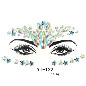 Face rhinestone stickers acrylic gems festival party makeup face jewels crystal decor