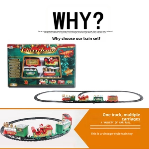 Detailed 11-piece Christmas electric train set with over 216cm track for kids