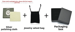 Polished silver cleaning cloth, black velvet pouch and grey jewelry gift box set