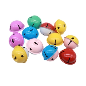Set of 4cm colorful metal star cutout bells for DIY crafts and Christmas decor