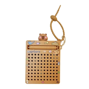 Capybara magnetic bead drawing board keychain accessory with stylus for bag decoration