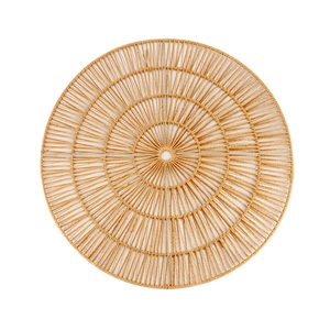 Décoration murale ronde tissée à la main en fibre de jute naturelle pour intérieur