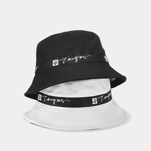 Chapeau Bob En Coton Large Bord Protection Solaire Streetwear Hip Hop Pêcheur Avec Décoration Ruban