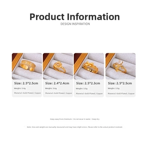 Detailed size and weight specs for vintage 24K gold plated flower and bow rings