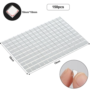 Silver self-adhesive mirror mosaic tiles sheet with 150pcs for DIY home wall decoration
