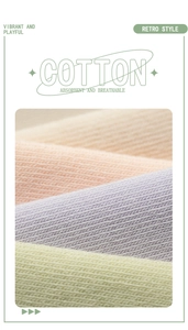 Women pure cotton thin mid tube socks detail view, soft breathable casual daily wear socks pastel.