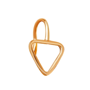 Bijou clip de nez triangle géométrique minimaliste en or rose avec finition polie