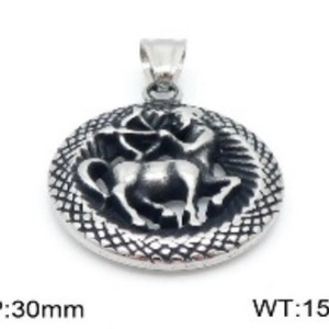 Pendentif Rond 12 Signes Du Zodiaque Vintage Acier Inoxydable 304 Évidé Bijoux Hip Hop Pour Hommes Femmes
