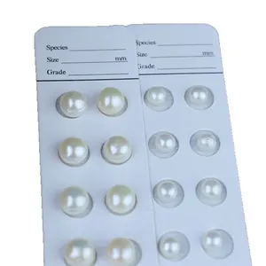 Natural freshwater white button pearls for DIY jewelry making in 10/3mm and 6/7mm sizes