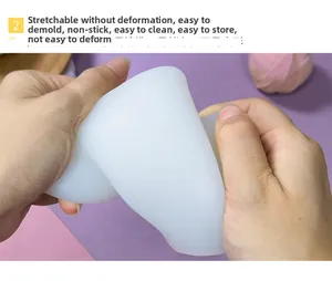 Close-up of flexible ball-shaped silicone mold showing stretch and durability features